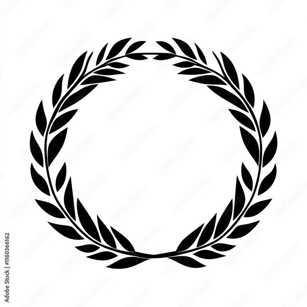 Black laurel wreath circle frame. (1) Black laurel wreath circle frame. (1)