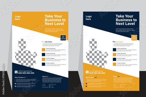 Modern travel flyer preset template 