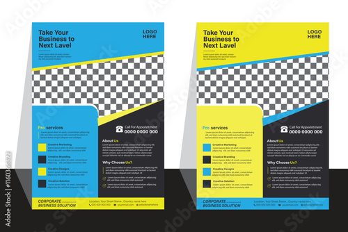 Modern travel flyer preset template 