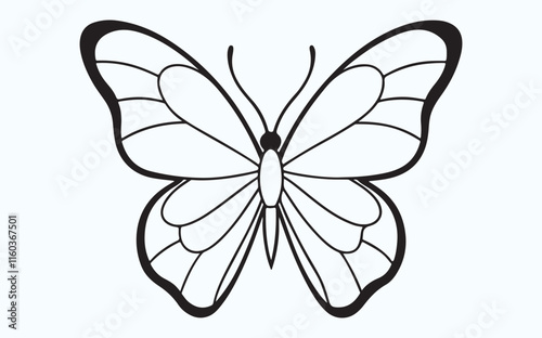 Wallpaper Mural Butterfly line art silhouette Torontodigital.ca