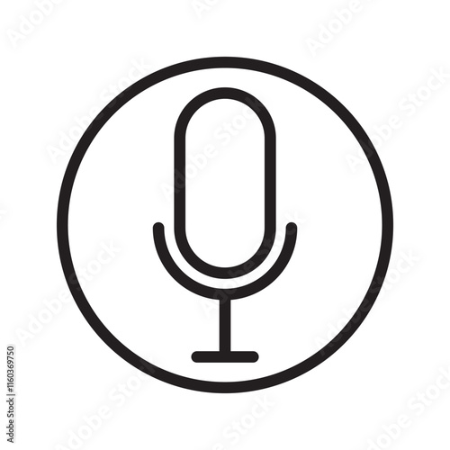 Microphone vector icon set. Microphones audio podcast vector icons. Microphone - Illustration Icons.