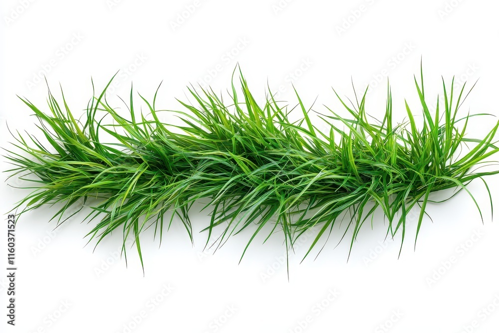 Lush green grass blades isolated on white background. (3) Lush green grass blades isolated on white background. (3)