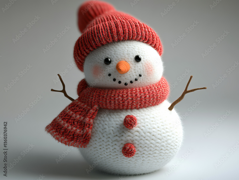 3D Cute Knitted Snowman 3D Cute Knitted Snowman