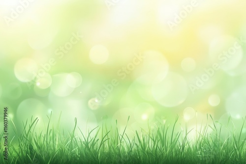 Fresh green grass with bokeh background.