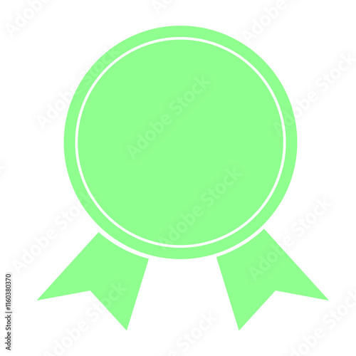 丸くてシンプルなメダルアイコン　緑