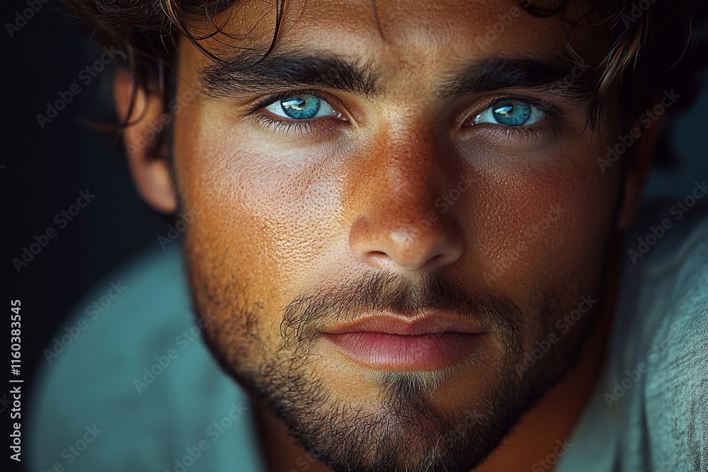 Fototapeta premium happy, joyful expression on a man's face