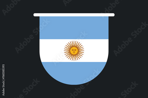 Argentina flag, The flag of Argentina, Flag of Argentina national country symbol illustration Vector, Rectangle Argentina flag illustration, Flat vector illustration
