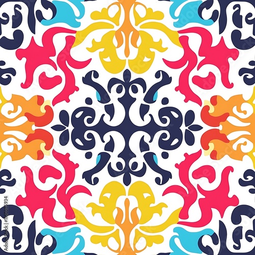 Wallpaper Mural Vibrant Ornate Abstract Pattern for Decorative and Artistic Use Torontodigital.ca