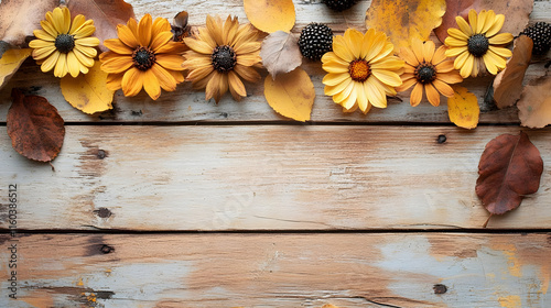 Autumn Leaves and Flowers D...