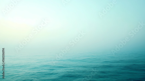 Wallpaper Mural Misty Aqua Serenity: A tranquil seascape, bathed in soft, ethereal light, evokes a sense of calm and mystery. The gentle waves and misty horizon create a serene and contemplative mood.  Torontodigital.ca