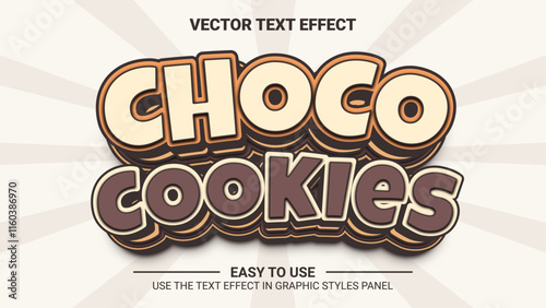 3d choco cookies editable text effect