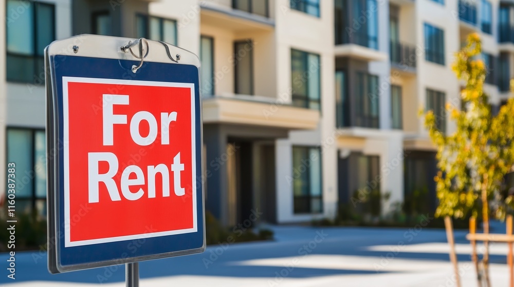 For rent sign displayed on a residential building, symbolizing opportunities for new beginnings and the dynamic nature of urban living. For rent sign displayed on a residential building, symbolizing opportunities for new beginnings and the dynamic nature of urban living.