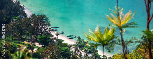Bottle Beach Viewpoint.Tropical beach in Koh Phangan,Thailand
