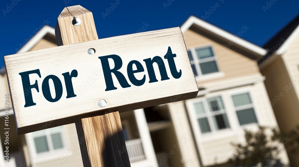 For rent sign displayed on a residential building, symbolizing opportunities for new beginnings and the dynamic nature of urban living. For rent sign displayed on a residential building, symbolizing opportunities for new beginnings and the dynamic nature of urban living.