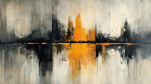 Abstract Art Meets Orange a...