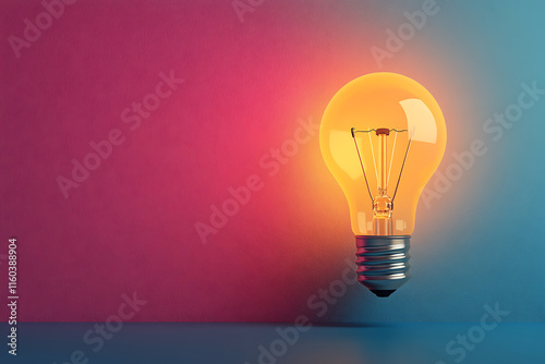 Illuminating Idea: A Glowing Lightbulb