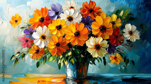 Vibrant Bouquet Blooms Beau...