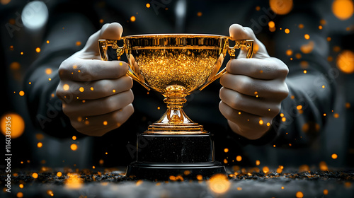 Golden Trophy Holds Triumph...