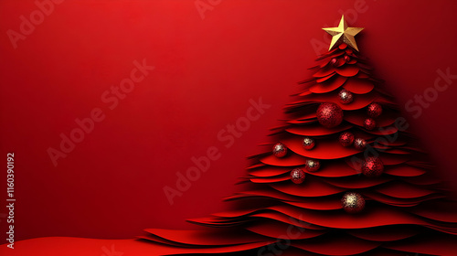 Red Paper Christmas Tree De...