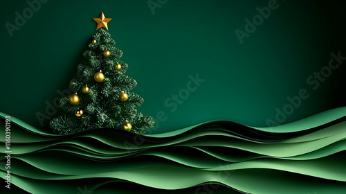 Christmas Tree with Gold Or...
