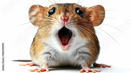Tiny Mouse Opens Mouth Wide...