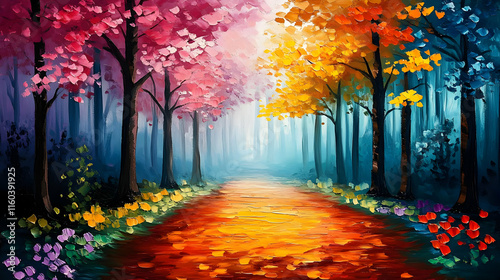Forest Path Leads Through C...