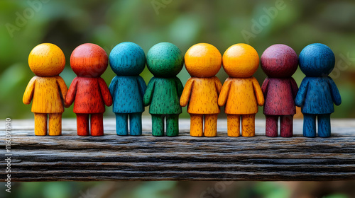 Colorful Wooden Figures Sta...