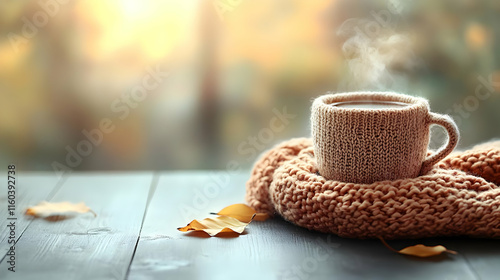 Hot Drink Warms Autumn Day ...