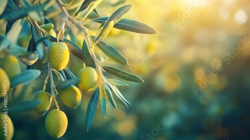 garden with olive trees. Harvest-ready Mediterranean olive field. Ripe fresh olives from an Italian olive grove. fresh olives. Olive farm. Oil from fresh olives
