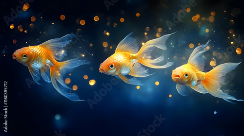 Goldfish Swim Gracefully Th...