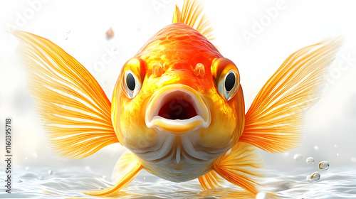Goldfish Opens Mouth, Swims...