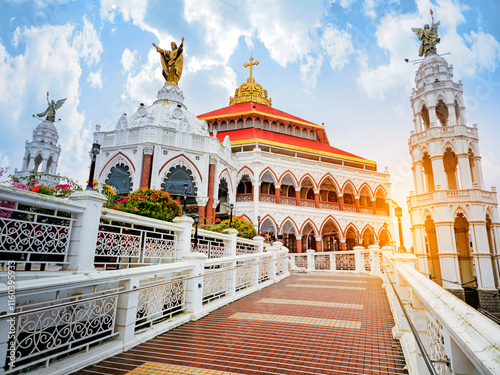 Kochi, Kerala, India. An exterior View of St. George's Syro-Malabar Forane Church, Edappally