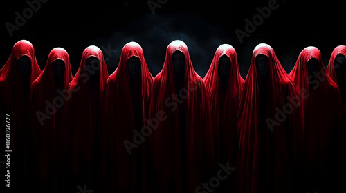Hooded Figures Stand Togeth...