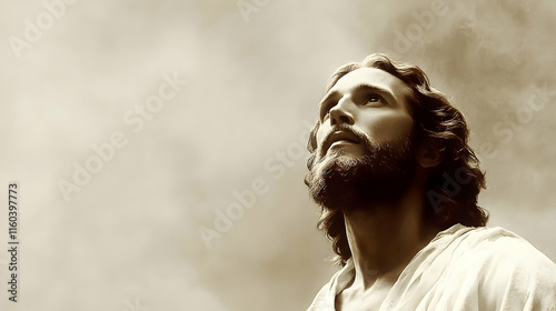 Man Looks Upward with Hope ...