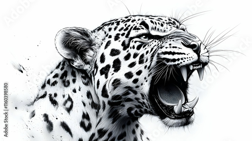 Leopard Roars Fiercely Show...