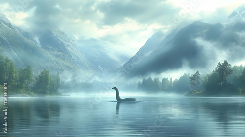 Serene Lake Plesiosaur Swim...