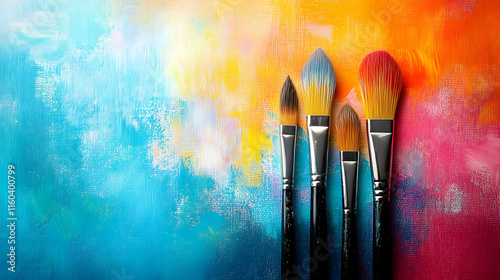 Paintbrushes Create Vibrant...