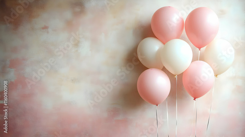 Pink and White Balloons Flo...