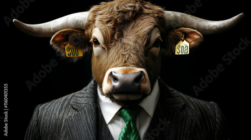 Bull Wears Suit and Tie: Bu...