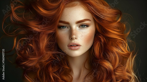 Red Hair Flows Beautifully ...