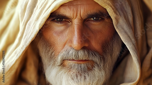 Elderly Man Looks Sternly w...