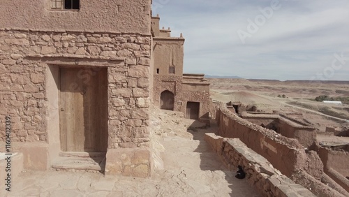 Obraz na płótnie Africa, Morocco 12,29,2024 The KASBAH of Ait Ben Haddou is a fortified city near Ouarzazate . Ait Ben Haddou is a great example of earthen clay architecture , tourist visiting attraction destination w salonie