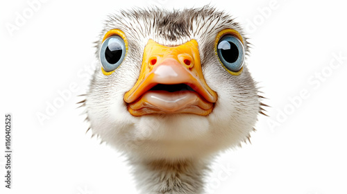 Cute Duckling Looks at Came...