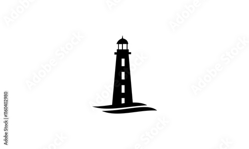 lighthouse silhouette vector