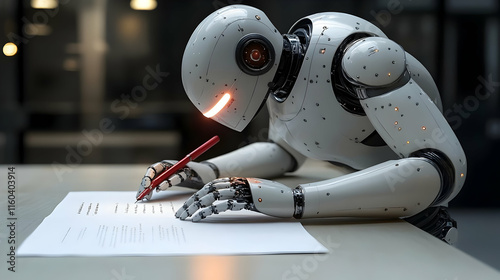 Robot Writes Document with ...