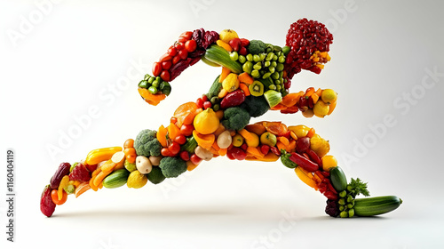 Runner Runs with Fruits and...