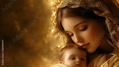 Mother Embraces Child Tende...