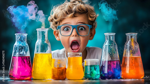Child Explores Colorful Che...