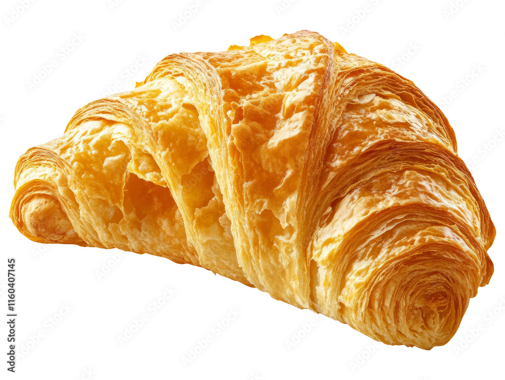 Realistic French Croissant on Transparent Background for Culinary Use