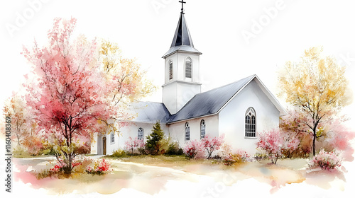 Church Stands Serenely Amid...